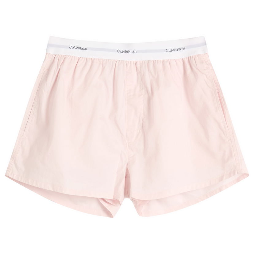 Boxerky CALVIN KLEIN Calvin Klein Cotton Poplin Sleep Shorts Ružová | LV00QS7411TFF