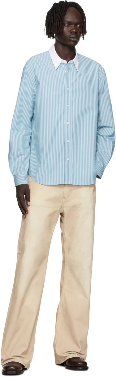 Košeľa Acne Studios Acne Studios Striped Button-Up Shirt Tyrkysová | CB0114-, 3