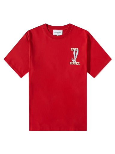 Tričko Casablanca Souvenir Tee Červená | MS23-JTS-001-18