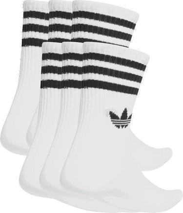 Ponožky adidas Performance 3-Stripes Crew Socks - 6 Pairs Biela | JV7410, 2