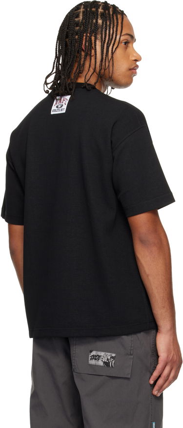 Tričko AAPE by A Bathing Ape Reversible Moonface College T-shirt Čierna | AAPTEM1651XAO BKX, 2