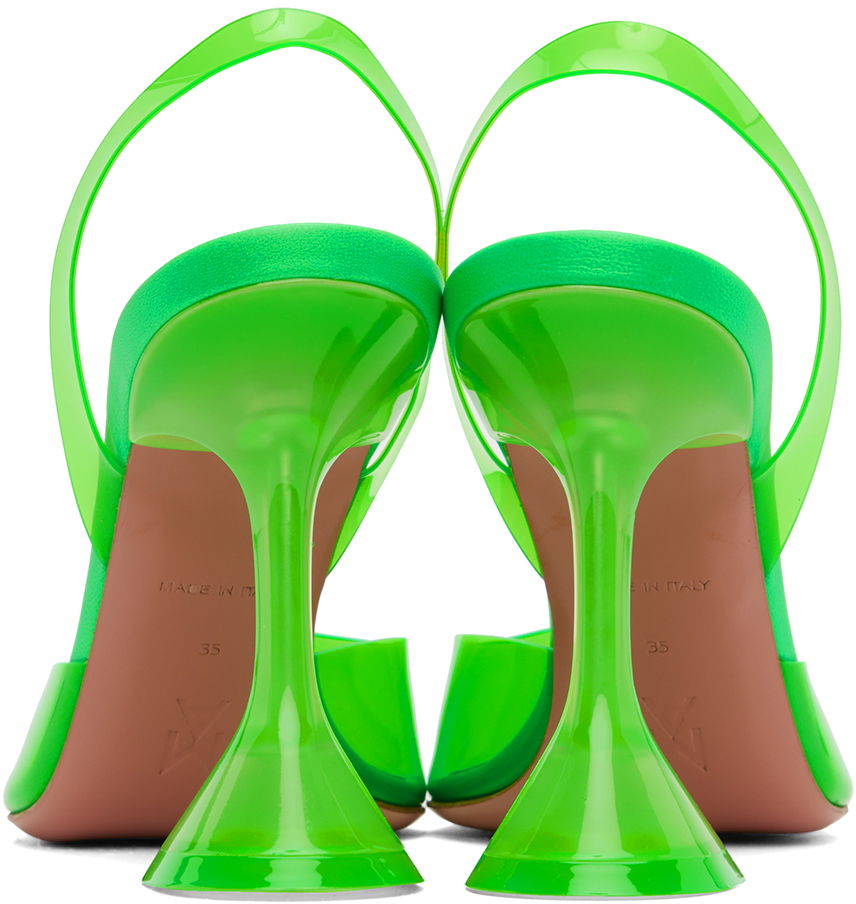 Tenisky a topánky Amina Muaddi Sling Back Heels Zelené | HOLLI GLASS SLING CL PVC, 1