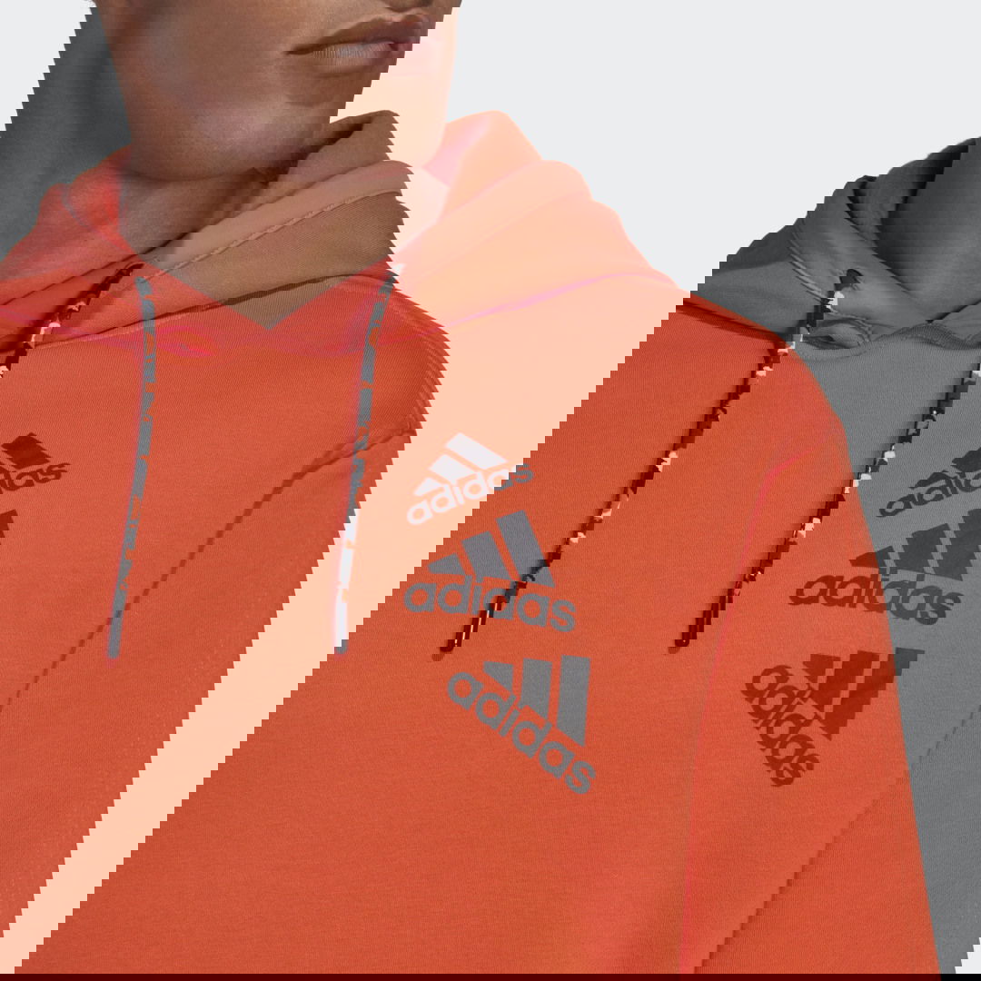 Mikina adidas Originals Essentials BrandLove Fleece Hoodie Oranžová | HL9385, 1