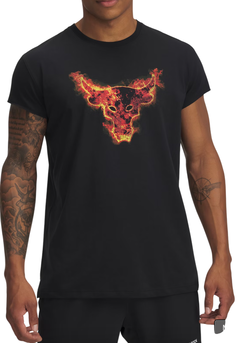 Tričko Under Armour Project Rock Cap Sleeve T-Shirt Čierna | 1389940-001, 0