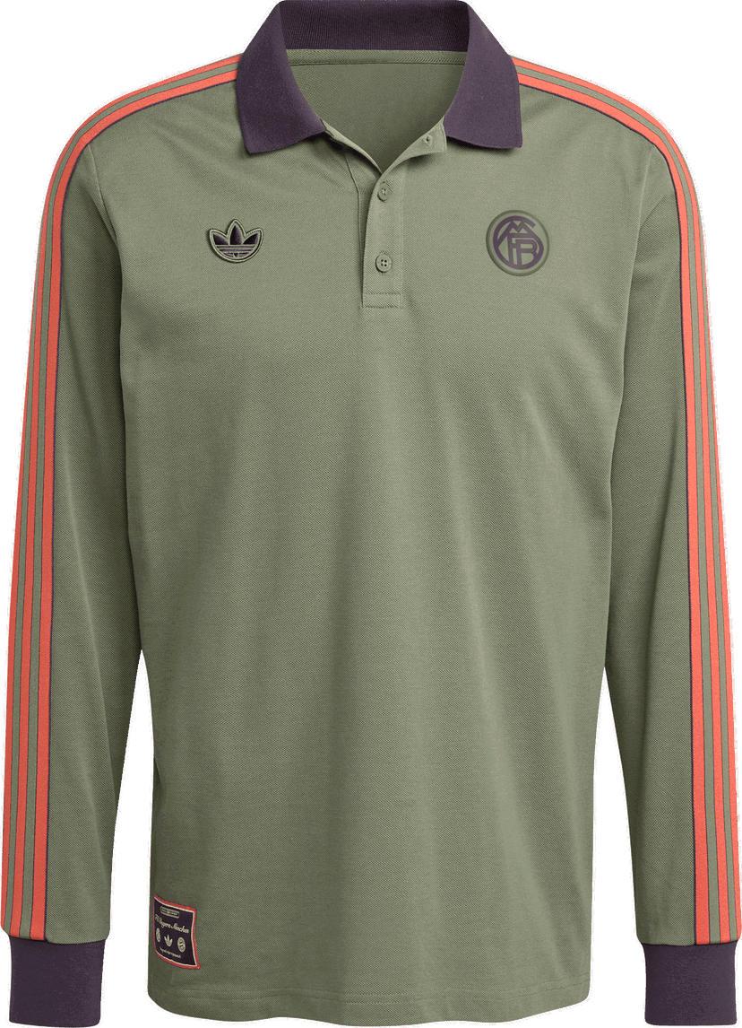 Polo tričko adidas Originals FC Bayern Munich Icon Long Sleeve Polo Shirt Zelené | jn0253