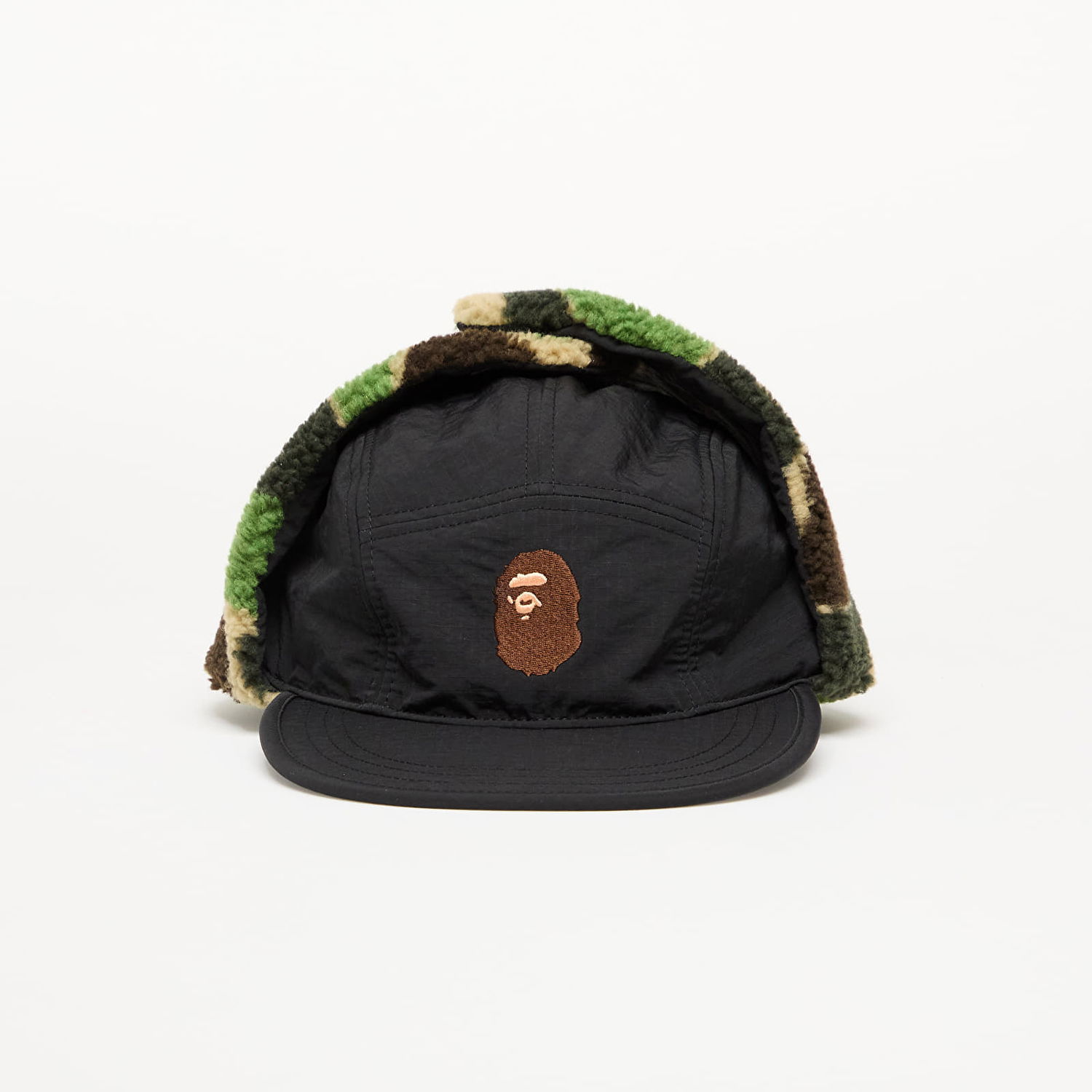 Šiltovka BAPE A BATHING APE Abc Camo Puffy Flight Cap Čierna | 001CPK801007M BLK, 0