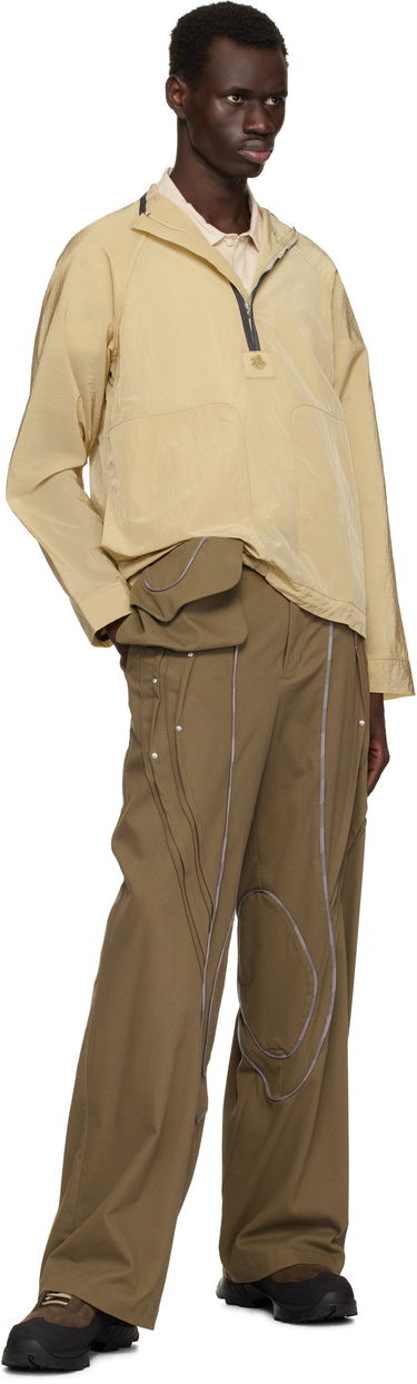 Vetrovka Ranra RANRA Ganga Shiny Nylon Track Jacket Béžová | AMSS25TR01562, 3