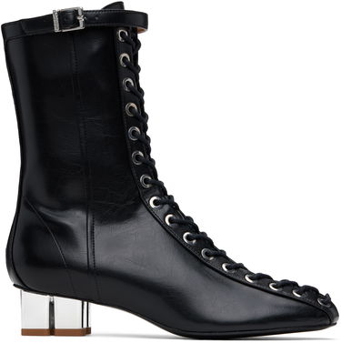 Tenisky a topánky GANNI GANNI Oleatex Eyelets Lace-Up Boots Čierna | S2967, 0