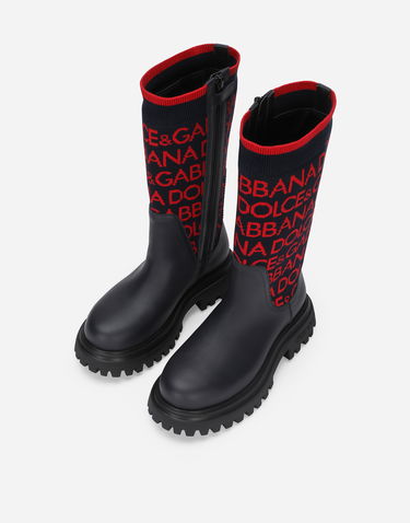 Tenisky a topánky Dolce & Gabbana Knit Logo Boots Navy | D11255AQ59089919, 3