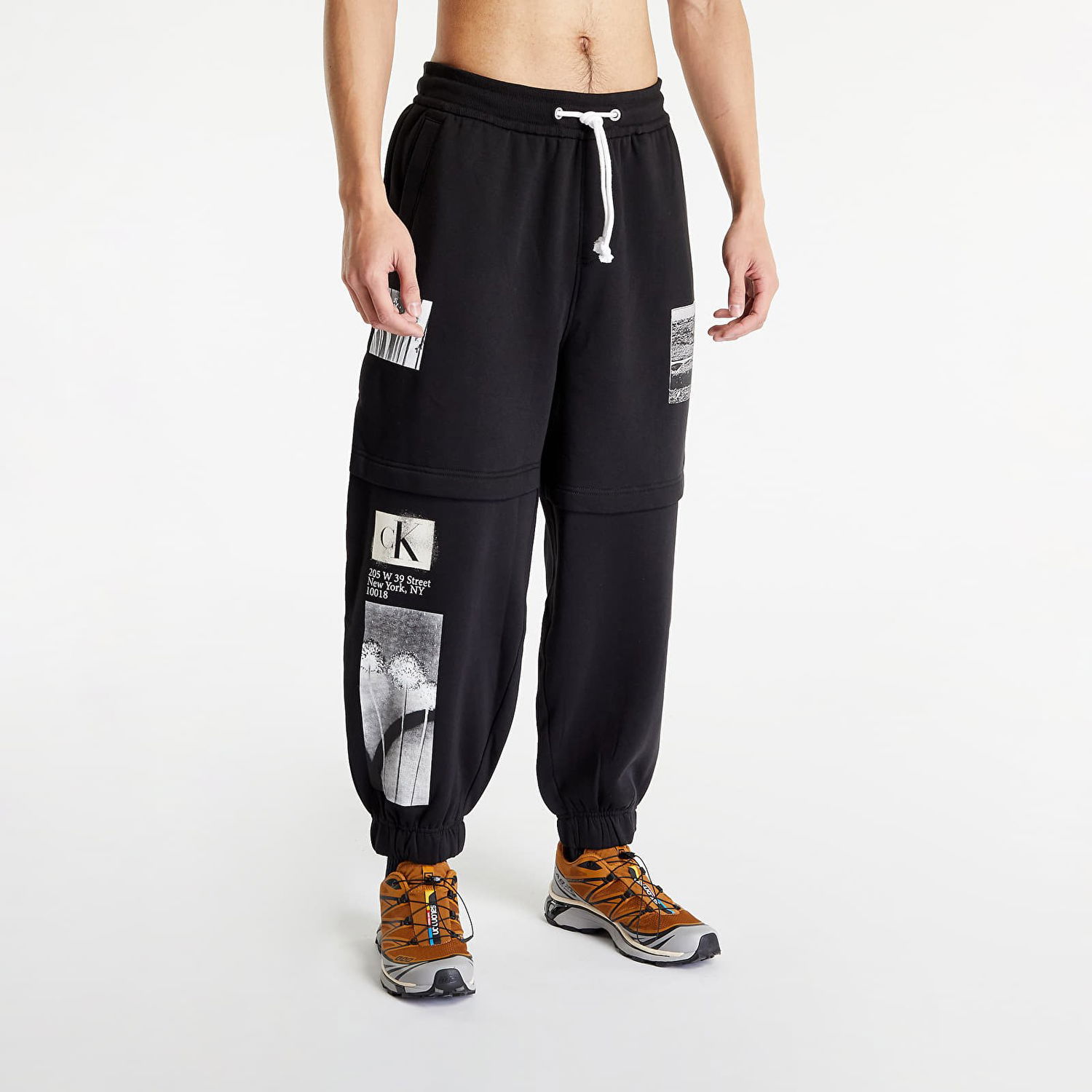Tepláky CALVIN KLEIN Multi Landscape Grap Knit Pants Čierna | J30J322921 BEH, 0
