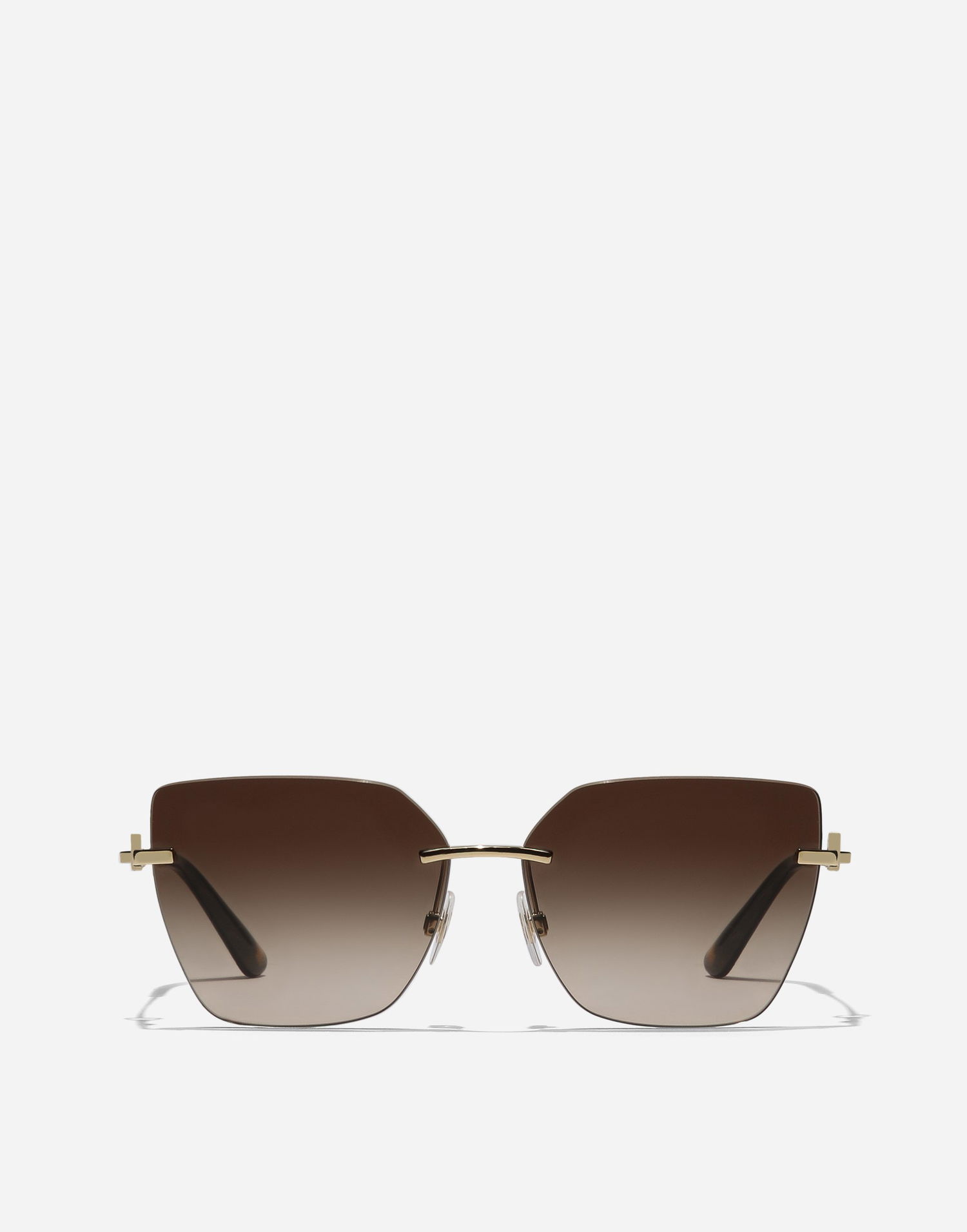 Slnečné okuliare Dolce & Gabbana Dolce & Gabbana Dg Flip New Arrivals Rimless Gradient Geometric Gold-Tone Sunglasses Hnedá | VG2321VM2139V000, 0