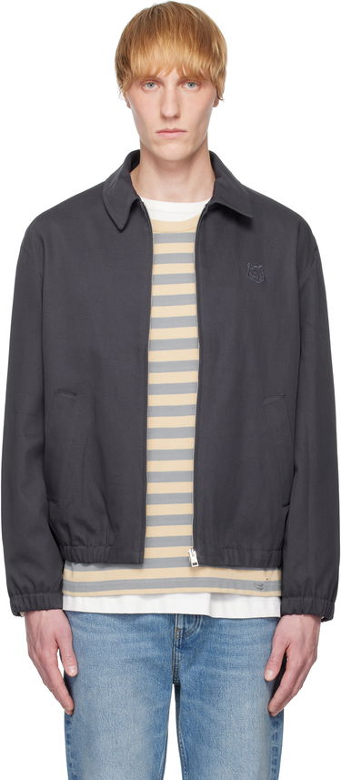 Bomber bunda MAISON KITSUNÉ Maison Kitsuné Elasticated Zipped Jacket Šedá | OM02122WW9028, 0