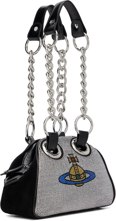 Taška cez rameno Vivienne Westwood Hotfix Diamante Archive Chain Bag Metalická | 4602000RW-PT000Q-, 1