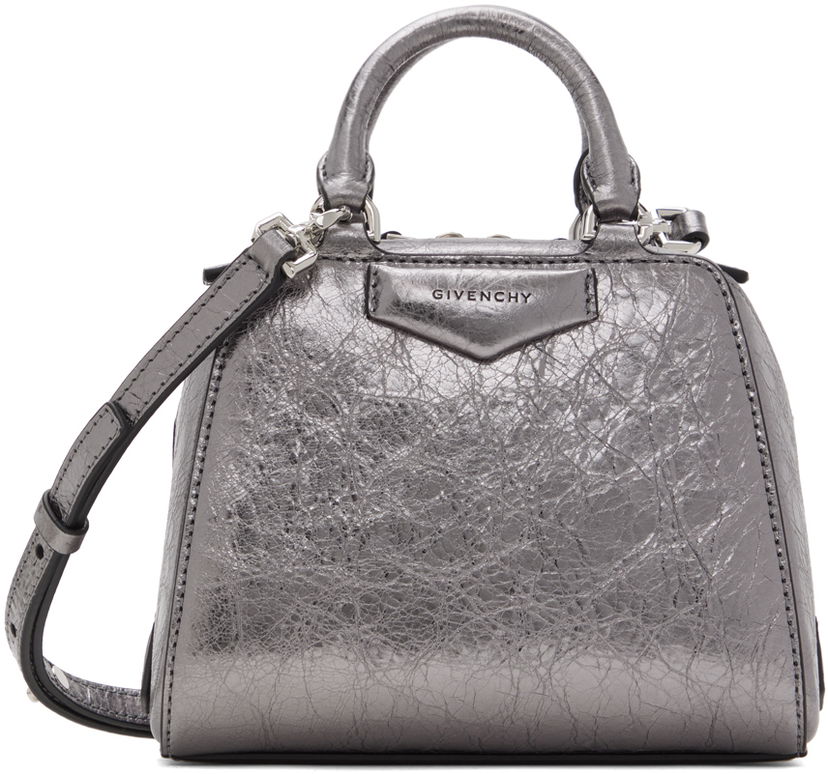 Oblečenie Givenchy Gunmetal Nano Antigona Cube Bag Šedá | BB50ZUB1Q9070