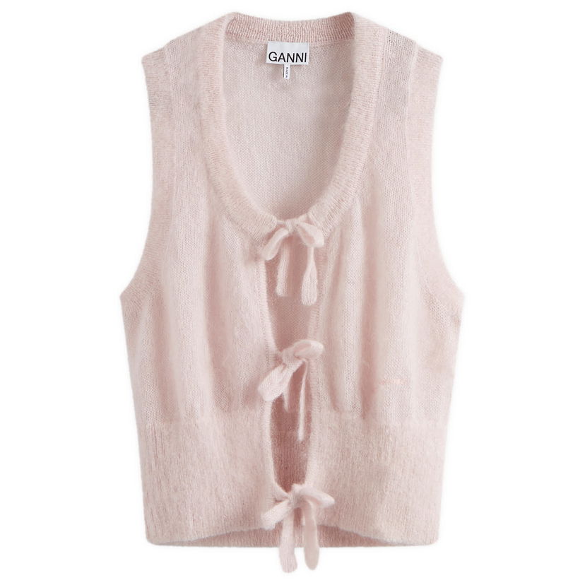 Vesta GANNI Tie String Vest in Lilac Béžová | K2268-395