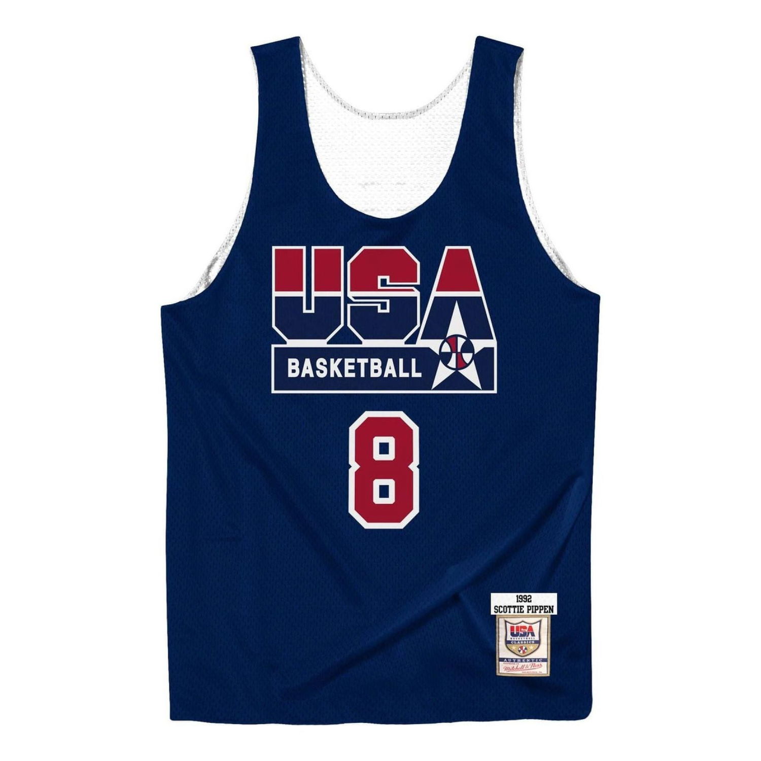 Tielko Mitchell & Ness Mitchell & Ness Team USA 1992 Scottie Pippen Basketball Reversible Jersey Modrá | ARPJLG18029-USANAVY92SPI, 0