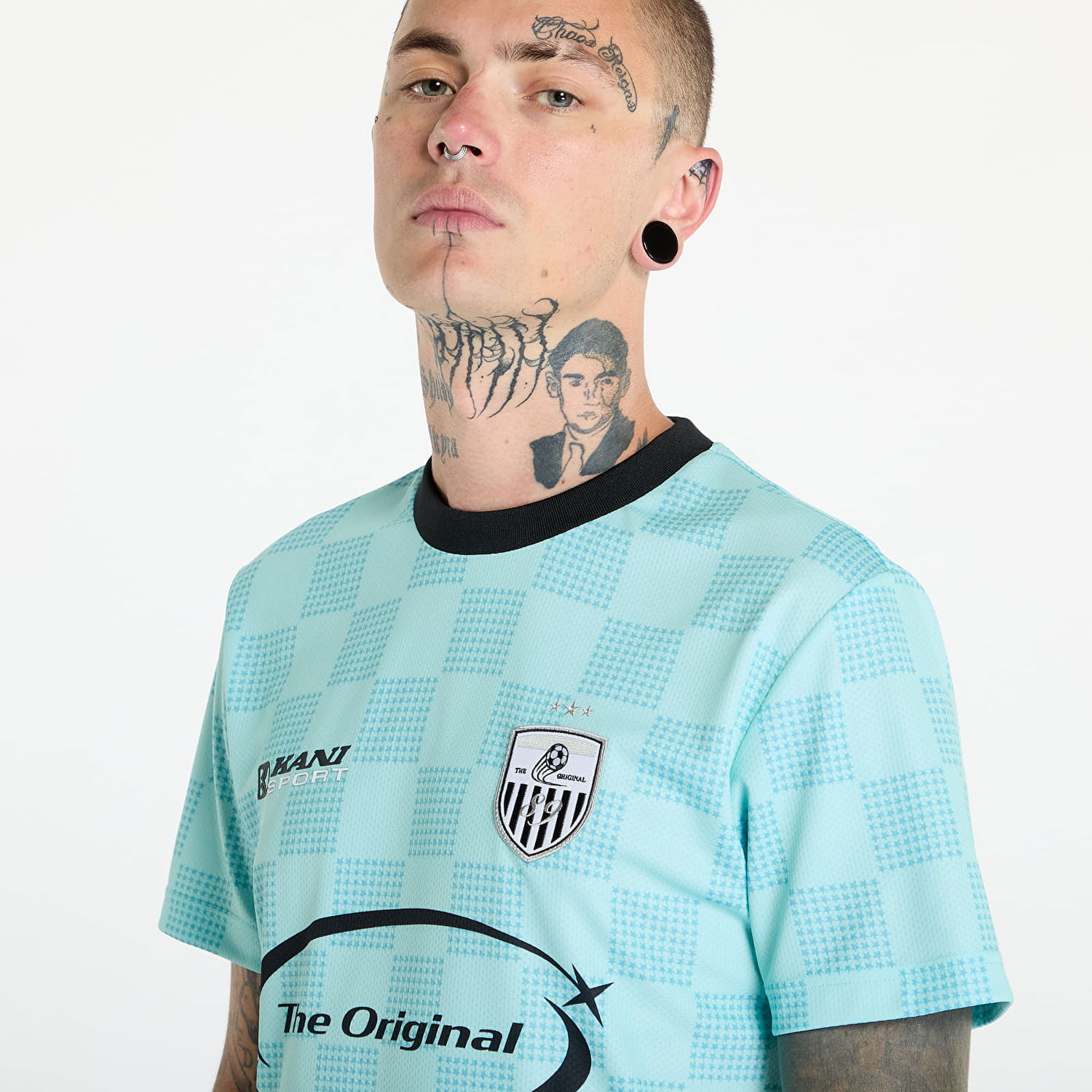Tričko Karl Kani OG Sport Star Check Trikot Light Blue/ Black Tyrkysová | KU243-002-2, 1