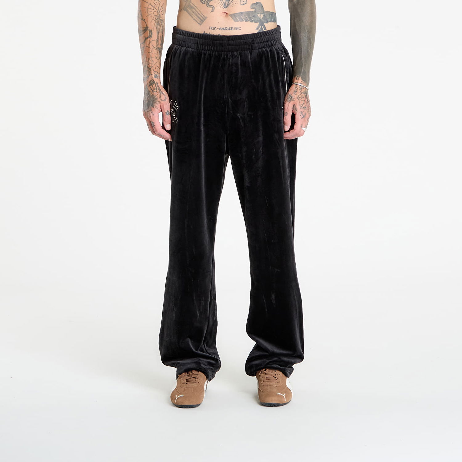 Tepláky New Era New Era MLB Velour Track Pants New York Yankees Čierna | 60684338, 0