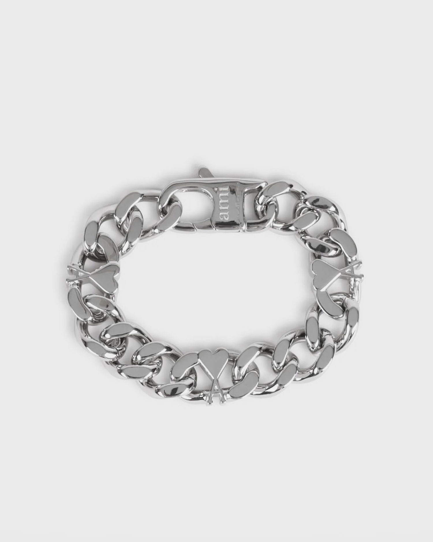 Náramok AMI Chain Bracelet with Heart Accent Metalická | UJW927.361-900, 1