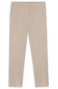 Slim-fit trousers in patterned performance-stretch jersey