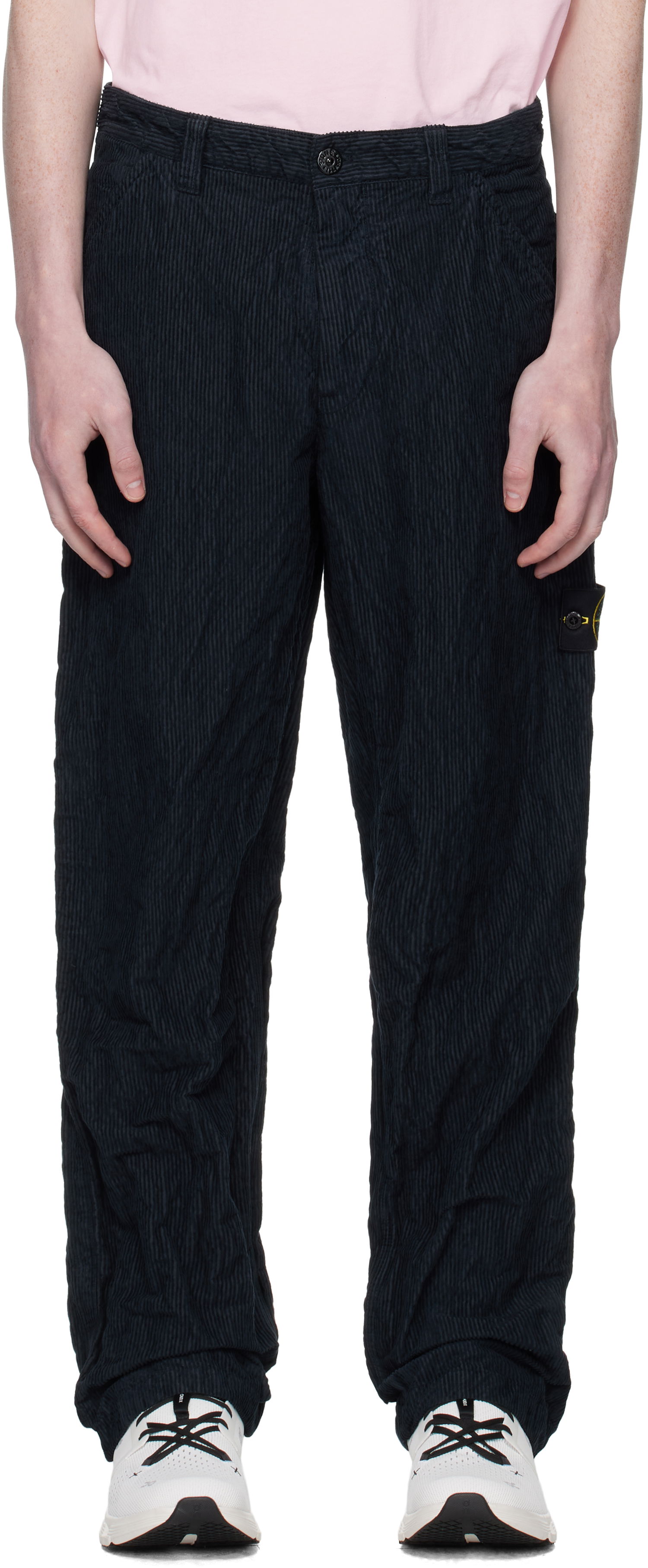 Nohavice Stone Island Wrinkled Corduroy Trousers Navy | K2S15 3100026 S0229, 0