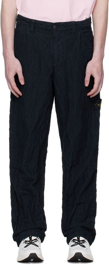 Nohavice Stone Island Wrinkled Corduroy Trousers Navy | K2S15 3100026 S0229, 0