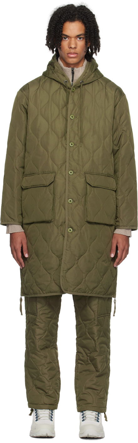 Kabáty TAION Hooded Down Coat Zelené | TAION-106BML-LONG, 0