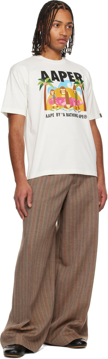 Tričko AAPE by A Bathing Ape AAPER Graphic T-shirt Biela | AAPTEM1615XXNIVX, 3