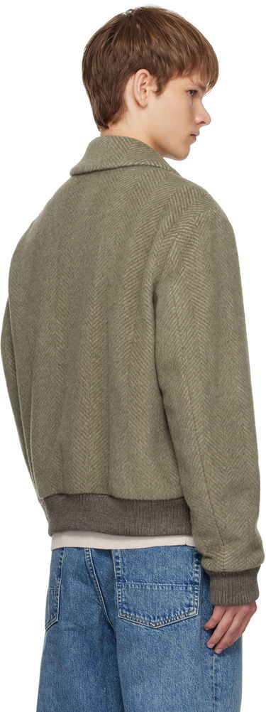 Bunda BOSS Herringbone Regular-Fit Alpaca Blend Jacket Hnedá | 50550739, 3