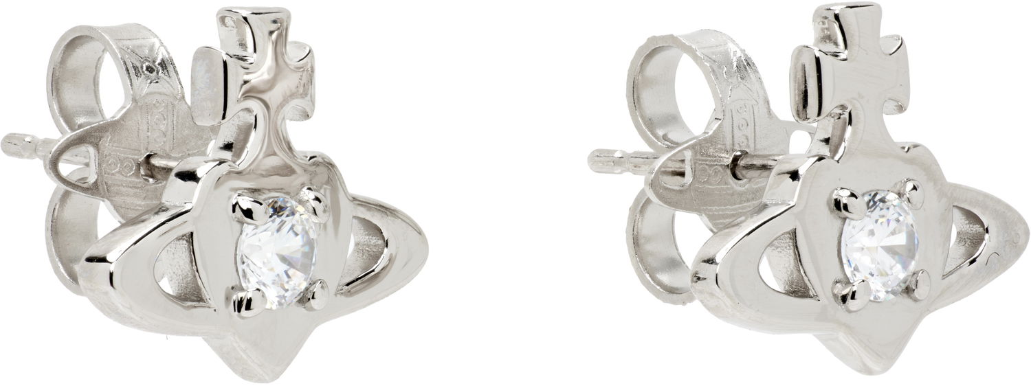 Náušnice Vivienne Westwood Vivienne Westwood Noella Orb Stud Earrings with Crystal Metalická | 6201037P-01P102-, 1