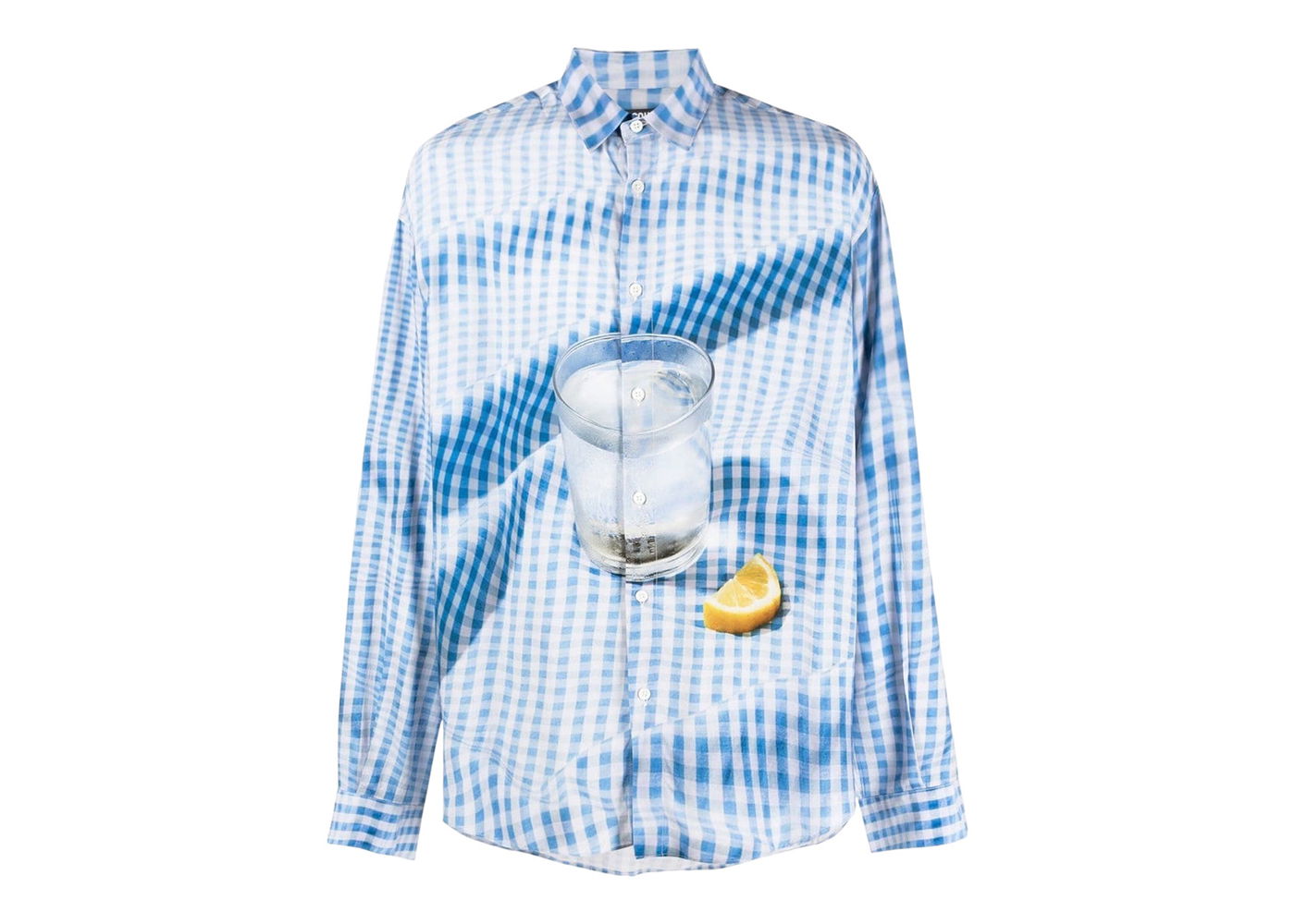 Košeľa Jacquemus La Chemise Simon Tablecloth Tyrkysová | 216SH001-1002-3AK, 0