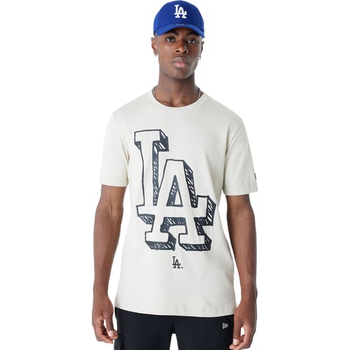 Tričko New Era MLB LOS ANGELES DODGERS DOODLE T-Shirt Print Biela | 60571358, 0