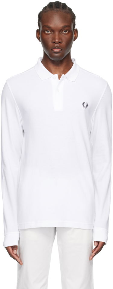 Polo tričko Fred Perry Long Sleeve Polo Biela | M6006, 0