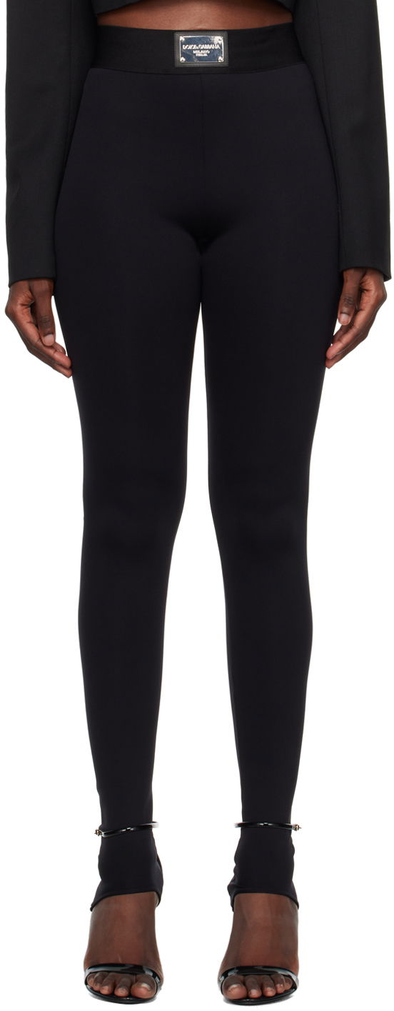 Black Plaque Leggings