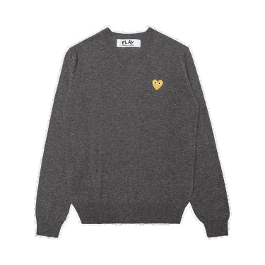 Sveter Comme des Garçons PLAY Gold Heart Crewneck Šedá | az n048 051 3, 0