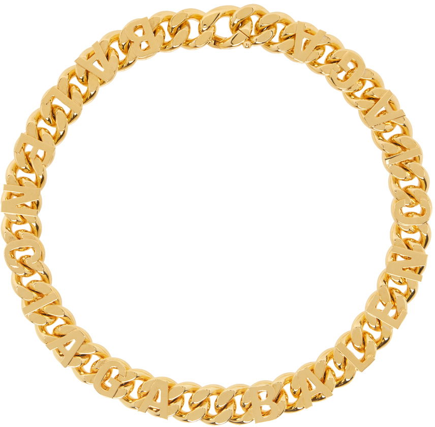 Náhrdelník Balenciaga Chain Logo Necklace Béžová | 748011 TZ99G, 0