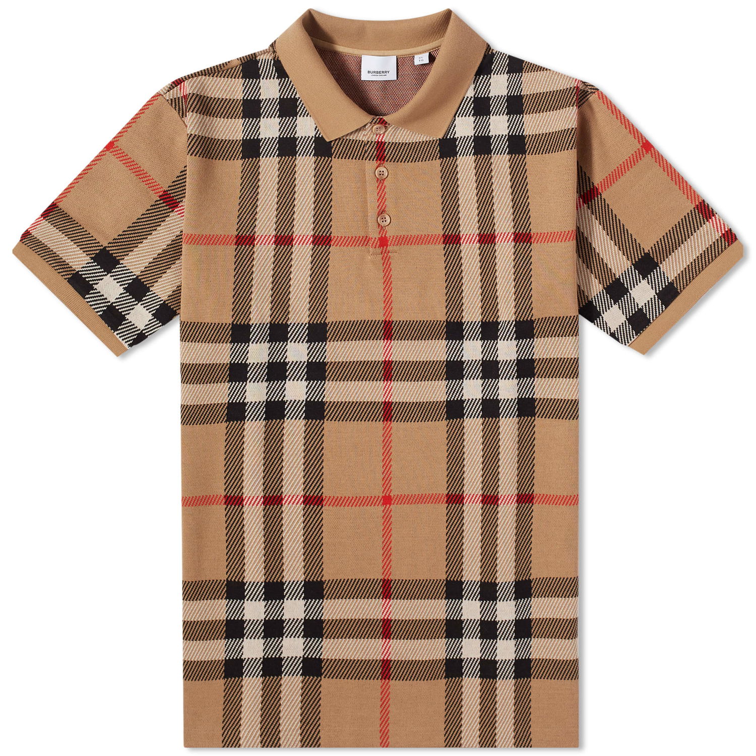 Polo tričko Burberry Burberry Ferry Check Polo Béžová | 8072663A7028, 0