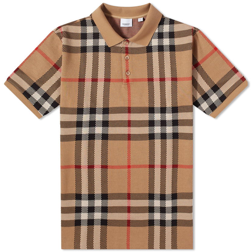 Polo tričko Burberry Burberry Ferry Check Polo Béžová | 8072663A7028