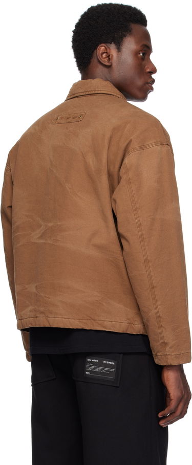 Bunda izzue Washed Zip-Up Jacket Hnedá | IZXJKN7174W4NBGT, 2