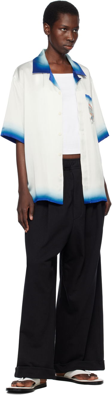 Košeľa Casablanca Casablanca Casa Way Skate Short Sleeve Silk Shirt Biela | U-WS25-SH-003-03, 3