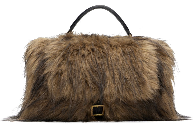 Kabelka sacai Faux-Fur Muff Bag Hnedá | 25-08255