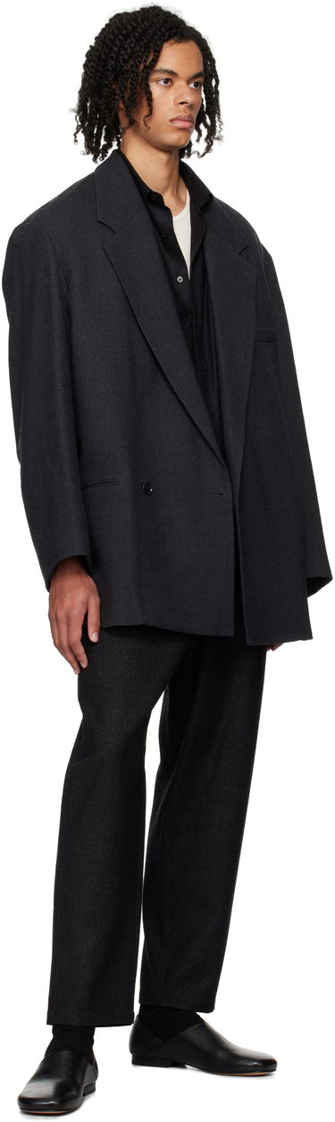 Kabáty LEMAIRE Short Maxi Double Breasted Coat Čierna | CO1069 LF1302, 3