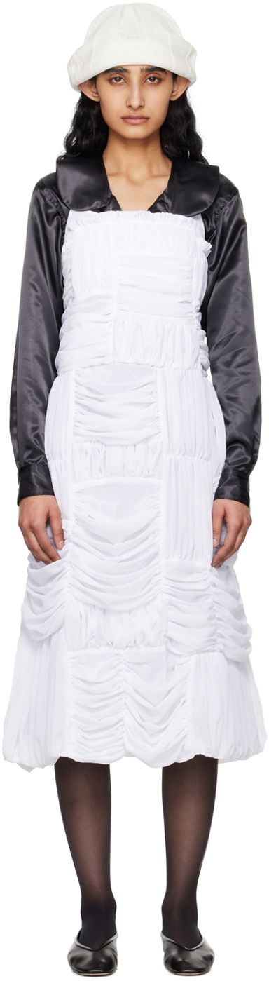 Šaty Comme des Garçons Comme des Garçons Gathered Midi Dress Biela | RM-A007-051, 0
