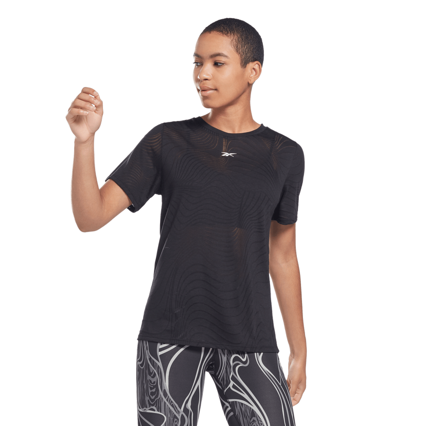 Tričko Reebok Burnout Short Sleeve T-Shirt Čierna | H49081
