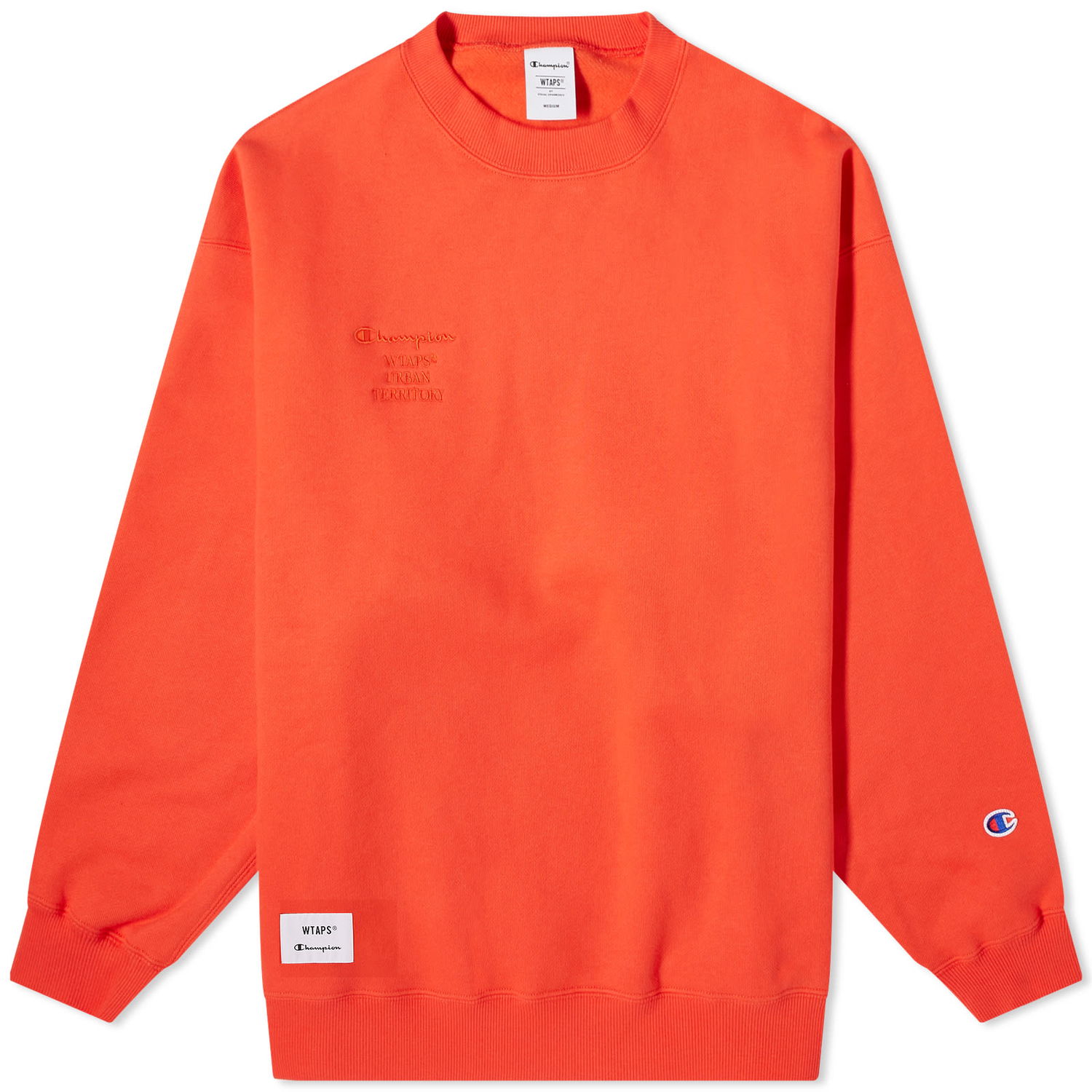 Sveter Champion x WTAPS Crew Sweat Orange Oranžová | C8-Z018-840, 0
