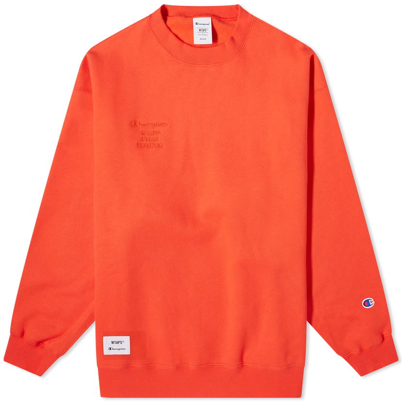 Sveter Champion x WTAPS Crew Sweat Orange Oranžová | C8-Z018-840