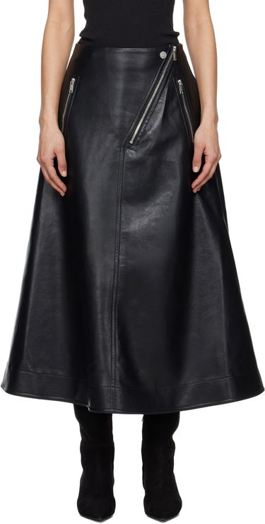 Sukňa Nanushka Nanushka Aleka Regenerated Leather Midi Skirt Čierna | NW25RSSK13899, 0