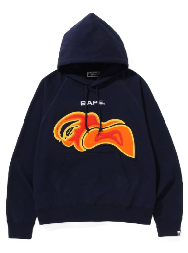 Mikina BAPE Layered Patch Loose Fit Pullover Hoodie Navy | 1J30-114-008