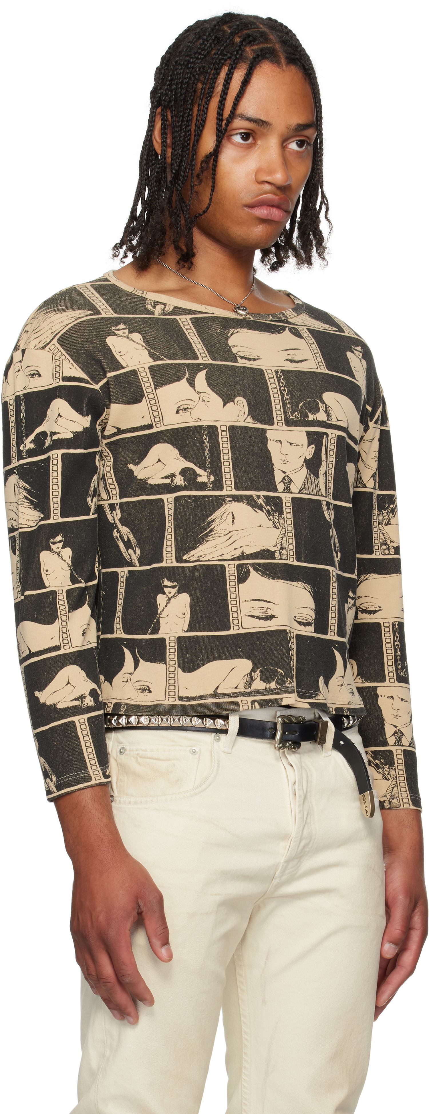 Tričko Enfants Riches Déprimés Enfants Riches Déprimés Diary Graphic Long Sleeve T-Shirt Béžová | 010-847, 1