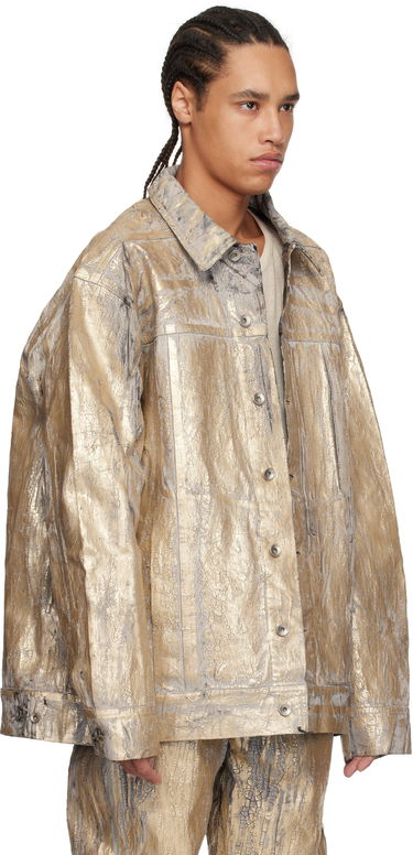 Bunda Rick Owens Rick Owens DRKSHDW Hollywood Jumbo Worker Denim Jacket Metalická | DU01E3761 GMC, 1